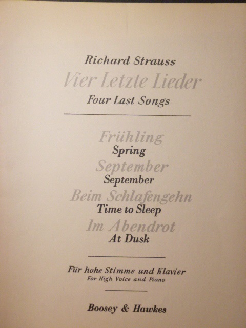 Four Last Songs