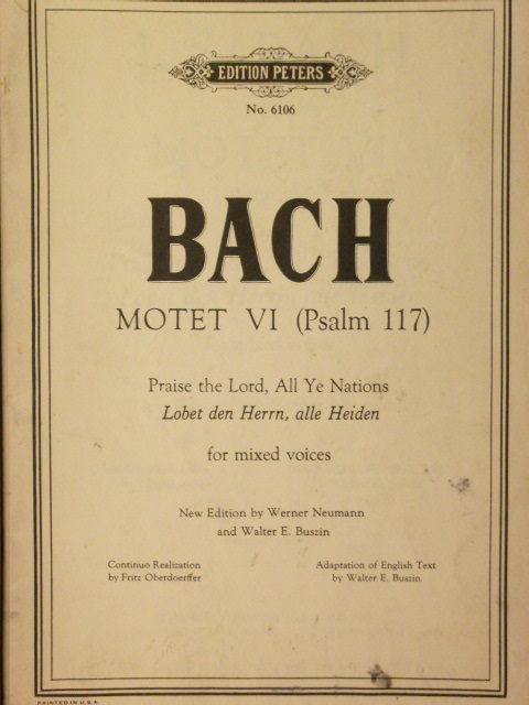 Motet VI (Psalm 117)