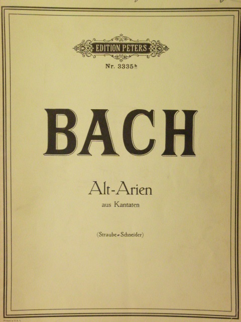 ALBUM: Alt-Arien [15 Arias for Alto from his Cantatas]
