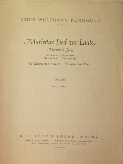Marietta's Song (from 