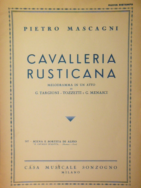Scena e Sortita Di Alfio (from 