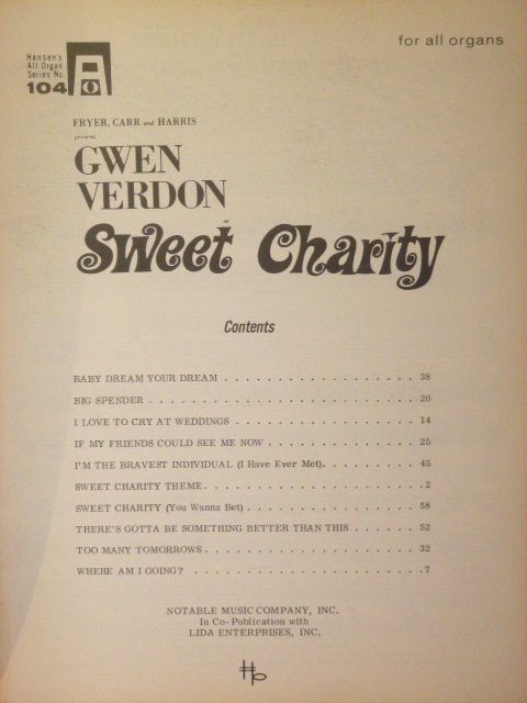[Selections from] Sweet Charity