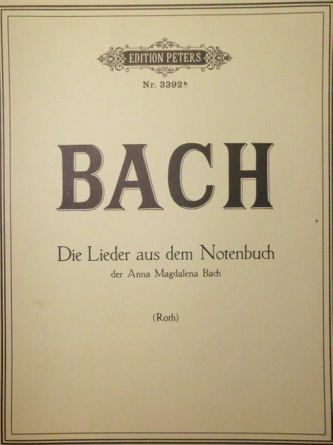 [Songs from the Anna Magdalena Bach Songbook]