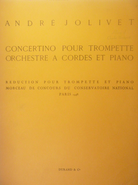 COLLECTION: Concertino pour Trompette Orchester a Cordes et Piano