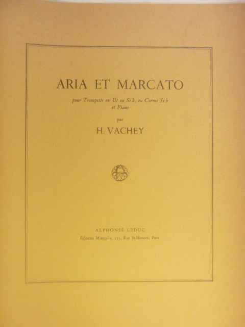 Aria et Marcato for Trumpet or Cornet with Piano