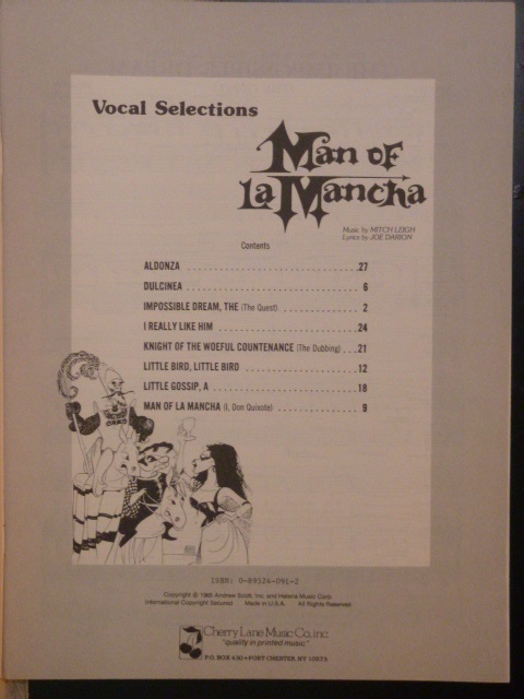 Vocal Selections: Man of La Mancha