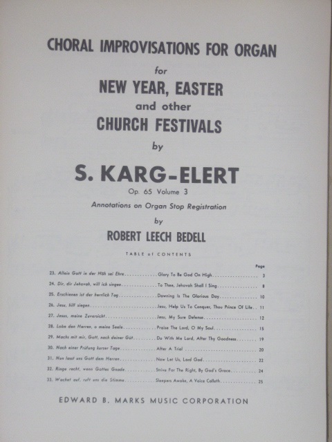 Choral Improvisatios Op. 65 Vol. 3