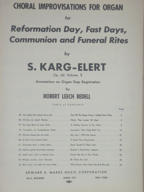 Choral Improvisatios Op. 65 Vol. 5