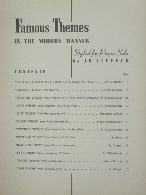 ALBUM: Famous Themes in the Modern Manner