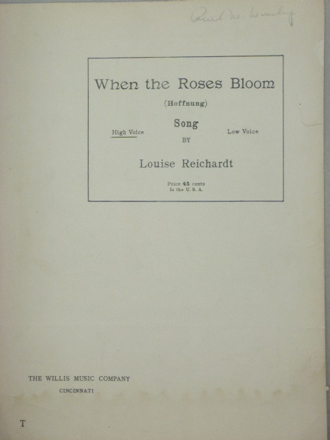 When the Roses Bloom