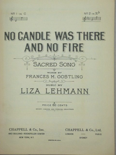No Candle Was There and No Fire