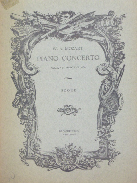 Piano Concerto in D minor No. 20 K 466