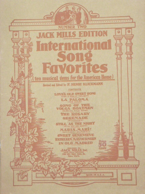 ALBUM: Jack Mills Edition of International Song Favorites