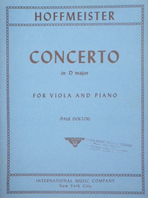 Concerto in D Major for Viola