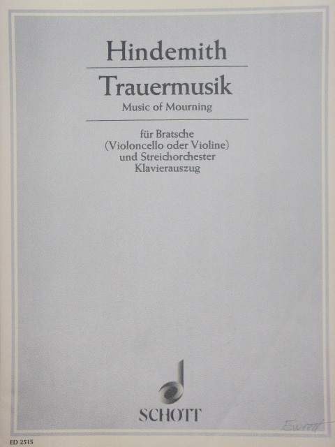 Trauermusik for Viola (or Cello or Violin)