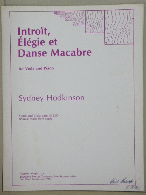 Introit, Elegie and Danse Moderne