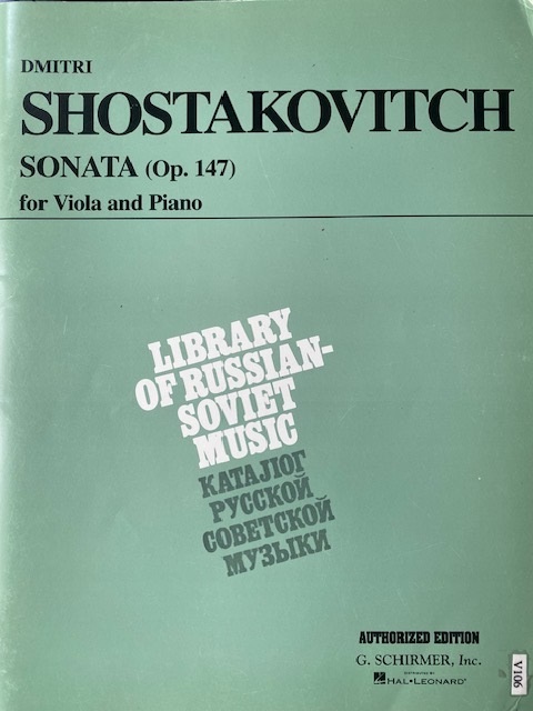 Sonata for Viola and Piano Op. 147