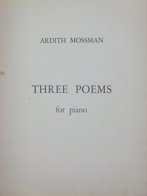 Three Poems for Piano