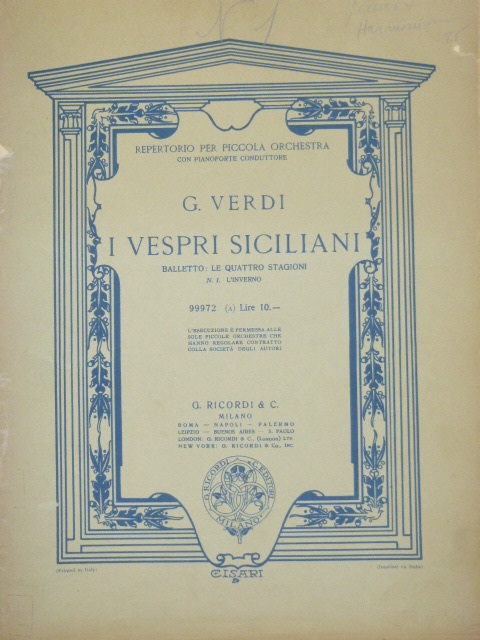 Ballet Music from I Vespri Siciliani (Collection)