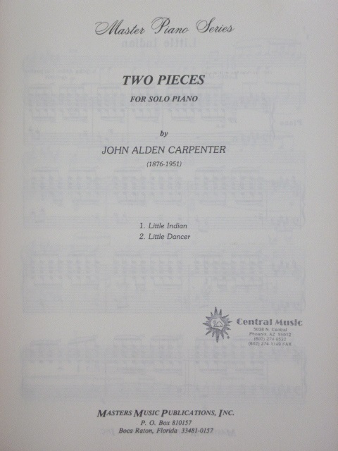 Two Piano Pieces for Solo Piano