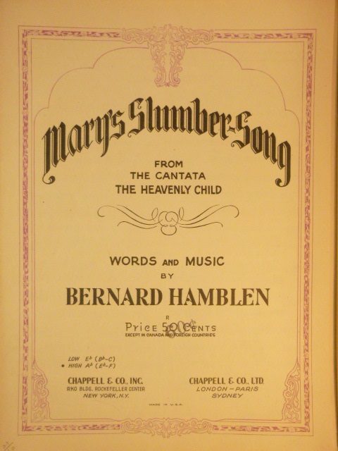 Mary's Slumber-Song