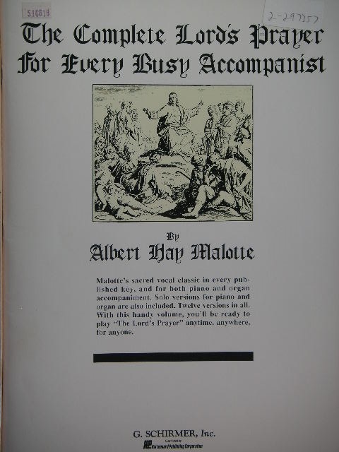 ALBUM: The Complete Lord's Prayer For Every Busy Accompanist