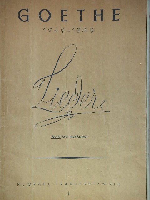 ALBUM: Goethe Lieder (Books 1 & 2)