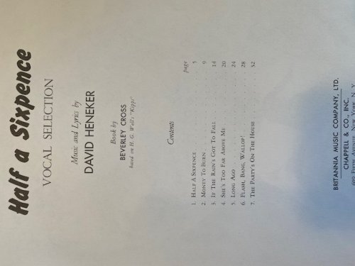Vocal Selections: Half a Sixpence