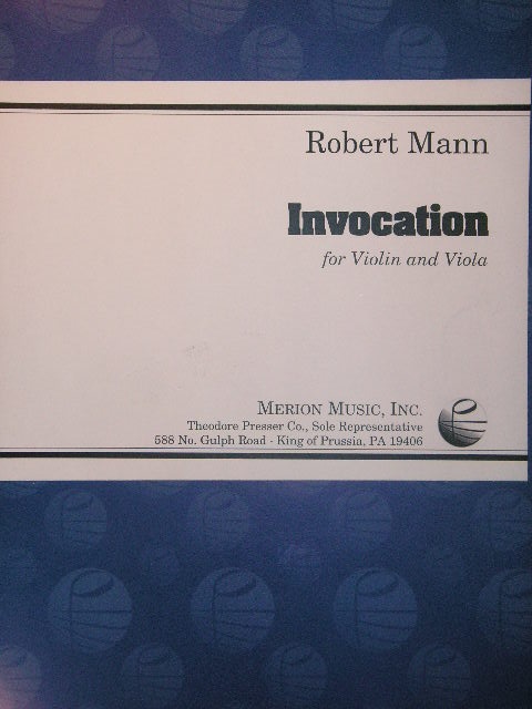 Invocation for violin and viola