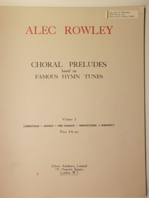 Choral Preludes, Vol. 3