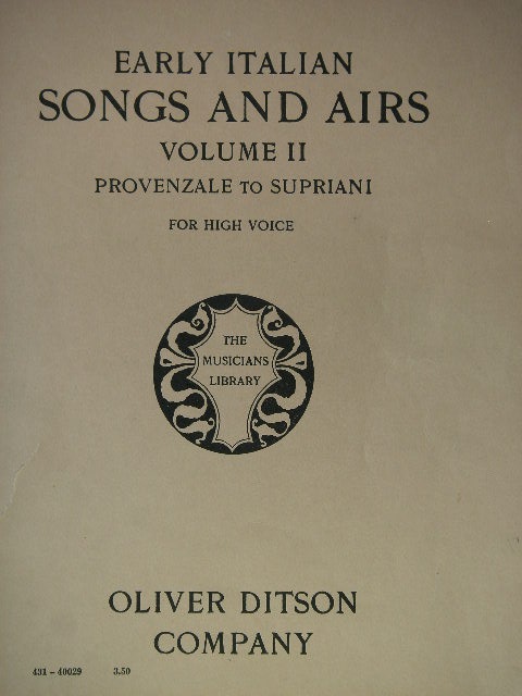 ALBUM: Early Italian Songs and Airs (Vol. 2)
