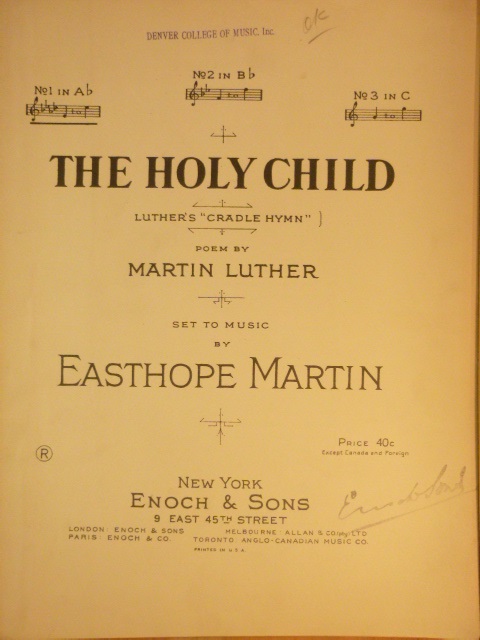 The Holy Child (Luther's Cradle Hymn)