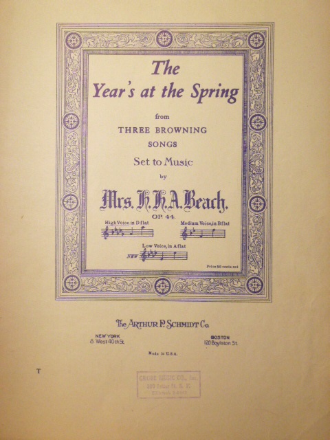 The Year's at the Spring Op. 44