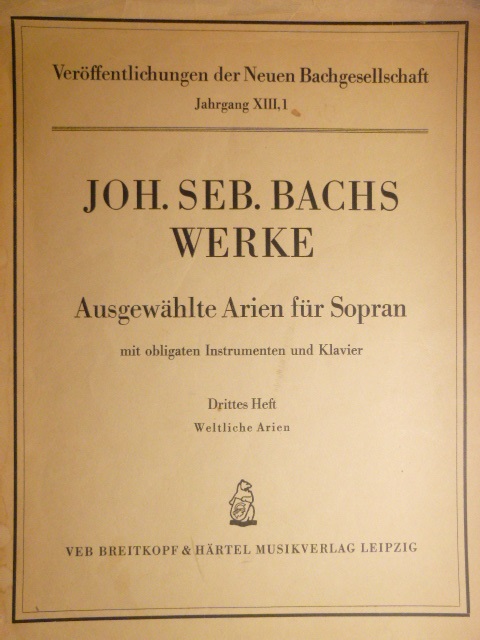 ALBUM: Selected Arias (from Secular Cantatas)
