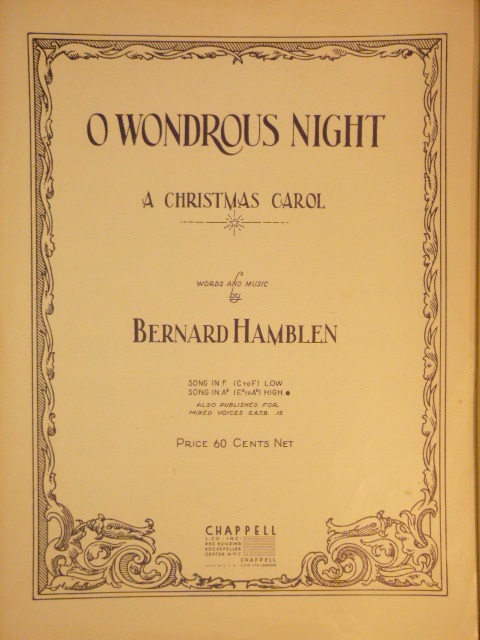 O Wondrous Night