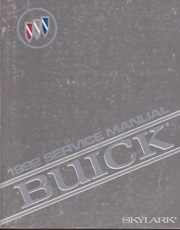 Image for 1992 BUICK SKYLARK SERVICE MANUAL 1992 BUICK SKYLARK SERVICE MANUAL