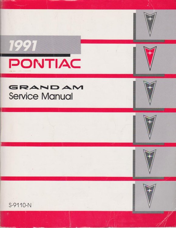 Image for 1991 PONTIAC GRAND AM SERVICE MANUAL 1991 PONTIAC GRAND AM SERVICE MANUAL