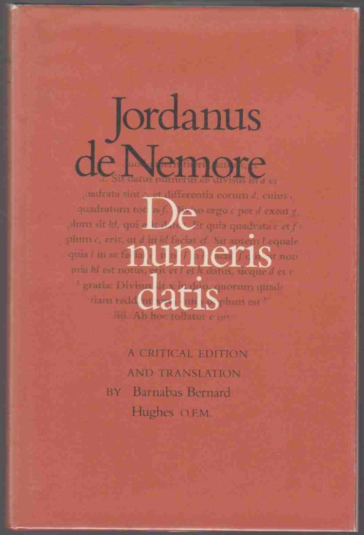 JORDANUS DE NEMORE DE NUMERIS DATIS