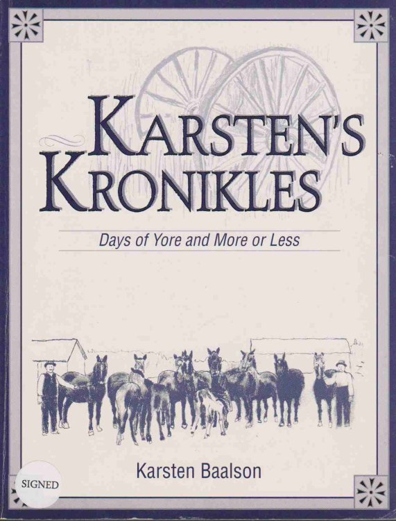 Image for KARSTEN'S KRONIKLES Days of Yore and More or Less KARSTEN'S KRONIKLES Days of Yore and More or Less