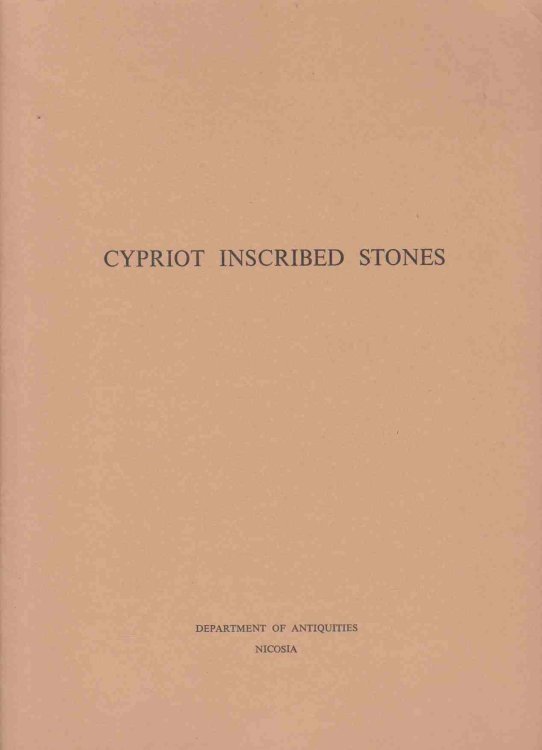 Image for CYPRIOT INSCRIBED STONES CYPRIOT INSCRIBED STONES