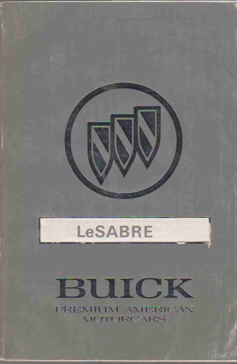 Image for 1992 BUICK LESABRE OWNERS MANUAL 1992 BUICK LESABRE OWNERS MANUAL
