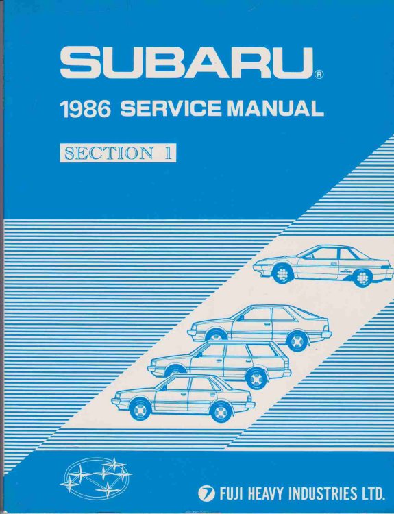 Image for SUBARU 1986 SERVICE MANUAL (6 SECTIONS IN 4 BOOKS) SUBARU 1986 SERVICE MANUAL (6 SECTIONS IN 4 BOOKS)