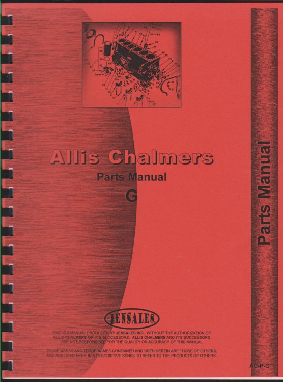 ALLIS CHARLMERS SERVICE MANUAL / OPERATOR'S MANUAL / PARTS MANUAL Model 