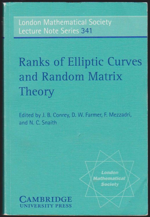Image for RANKS OF ELLIPTIC CURVES AND RANDOM MATRIX THEORY RANKS OF ELLIPTIC CURVES AND RANDOM MATRIX THEORY
