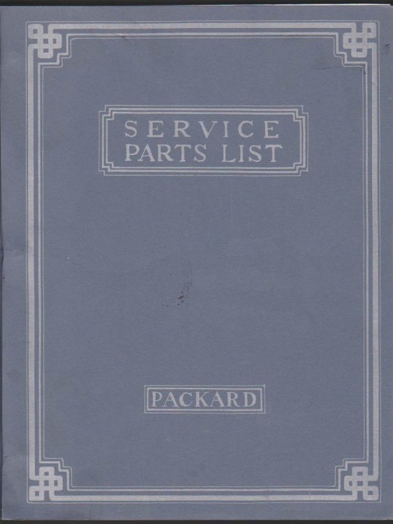 Image for PACKARD SERVICE PARTS LIST, PACKARD EIGHT : 10Th Series,11Th Series, Senior 12Th Series, Senior 14Th S PACKARD SERVICE PARTS LIST, PACKARD EIGHT : 10Th Series,11Th Series, Senior 12Th Series, Senior 14Th S