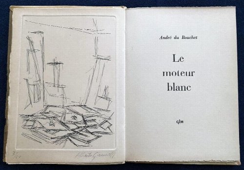 Image for GIACOMETTI. Le moteur blanc. With a signed and numbered Etching GIACOMETTI. Le moteur blanc. With a signed and numbered Etching