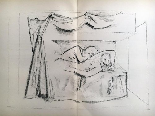 Image for Il Lamento del Gabelliere: 10 black and white Original Lithographs. Campigli Il Lamento del Gabelliere: 10 black and white Original Lithographs. Campigli