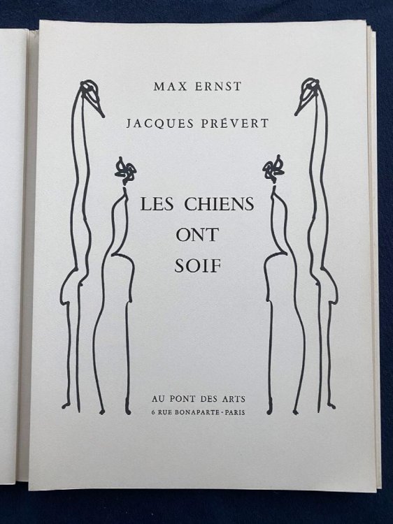 Image for Ernst, Prvert. Les chiens ont soif. With 2 etching signed. Ernst, Prvert. Les chiens ont soif. With 2 etching signed.