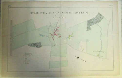 Image for Rome State Custodial Asylum (For Unteachable Idiots) Plat Map 1907 Rome State Custodial Asylum (For Unteachable Idiots) Plat Map 1907