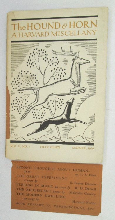 Image for The Hound & Horn: A Harvard Miscellany: Volume II, No. 4 Summer, 1929 The Hound & Horn: A Harvard Miscellany: Volume II, No. 4 Summer, 1929